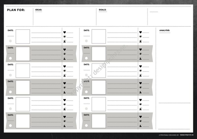 planera för sociala medier, planeringskit social media, planera instgraminlägg, designprints