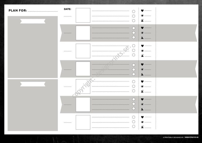 planera för sociala medier, planeringskit social media, planera instgraminlägg, designprints