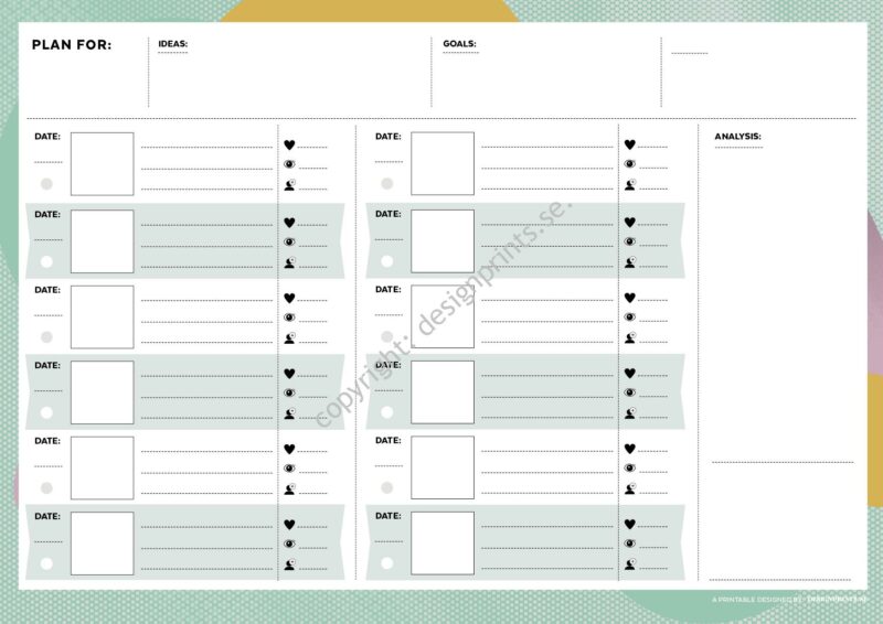 planera för sociala medier, planeringskit social media, planera instgraminlägg, designprints