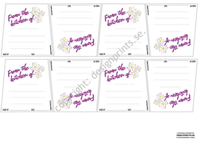 Etiketter till hemmagjord saft och sylt, etiketter till saft, designprints