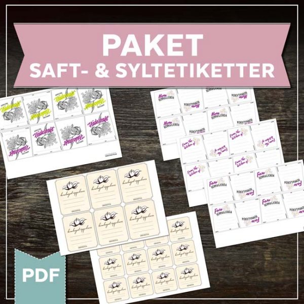 saftetiketter och syltetiketter